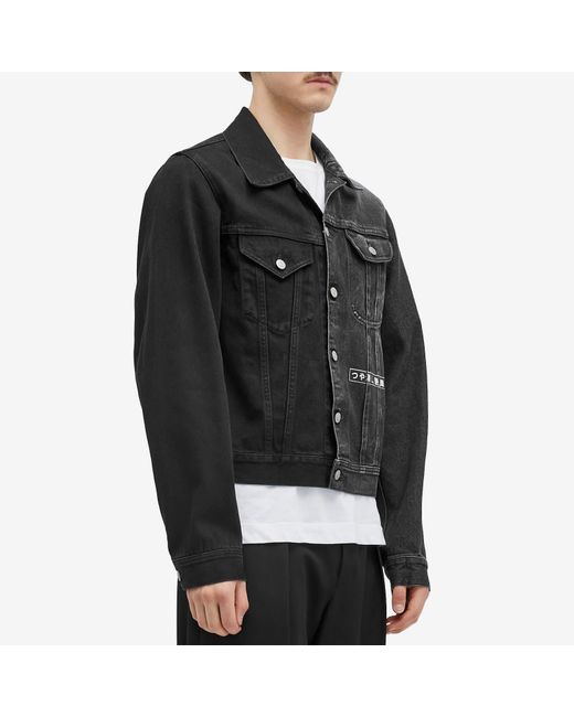 MM6 by Maison Martin Margiela Half Half Denim Jacket in Black for Men Lyst