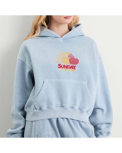 SUNDAYFRUITMARKET Blue Pigment Cherry Hoodie