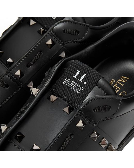valentino open low rockstud untitled sneaker