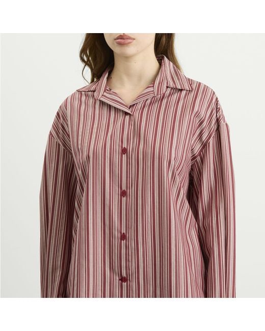 Faithfull The Brand Red En Vau Stripe Shirt