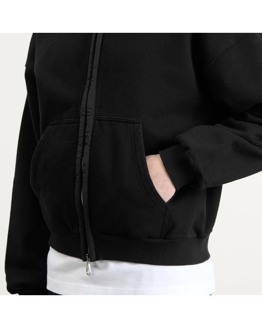 Cole Buxton Black Nylon Tape Zipped Hoodie for men