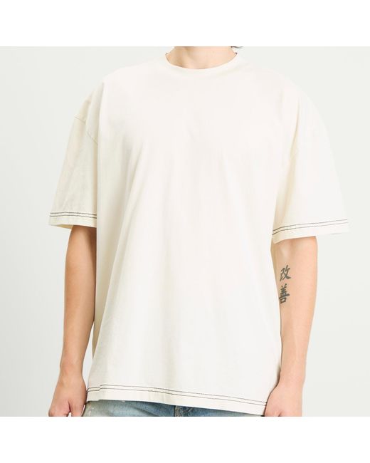 Acne White Eresa U Autograph Logo T-Shirt for men