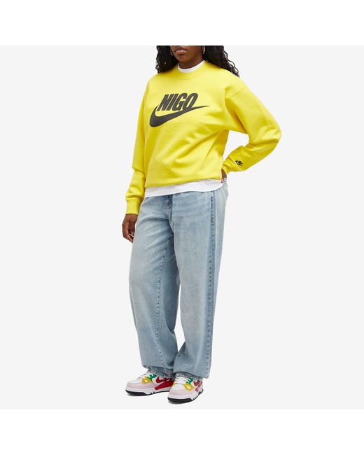 Nike X Nigo Crew Fleece in Yellow | Lyst