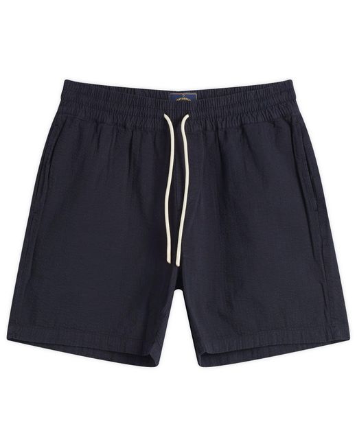Portuguese Flannel Blue Atlantico Seersucker Shorts for men