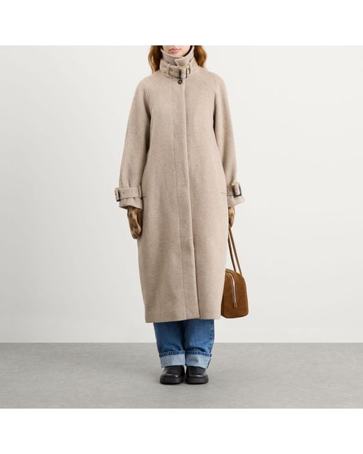 Damson Madder Natural Jude Wool Coat