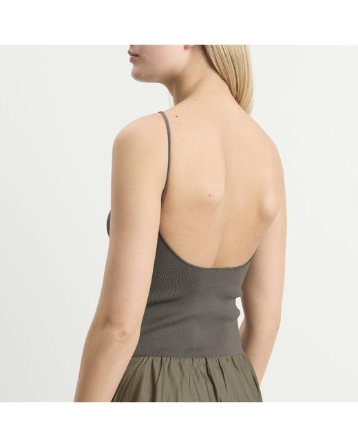 St. Agni Green Backless Circle Hem Dress