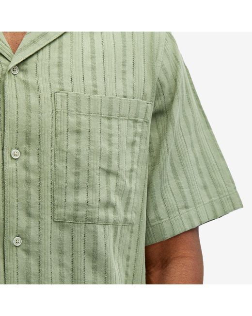 NN07 Green Julio Stripe Vacation Shirt for men