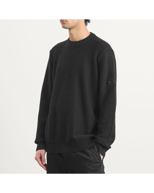 Stone Island Black Ghost Cotton Cashmere Knit Jumper for men