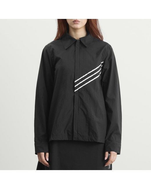 Y-3 Black 3-Stripe Shirt