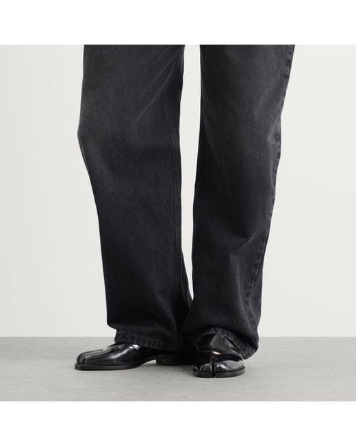 Maison Margiela Black Tabi Leather Sandals