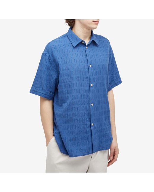 A Kind Of Guise Blue Elio Short Sleeve Shirt for men