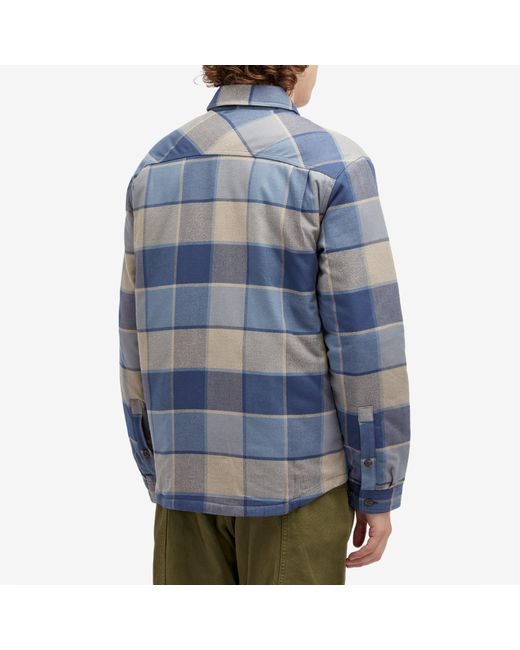 Patagonia Blue Insulated Fjord Flannel Shirt for men