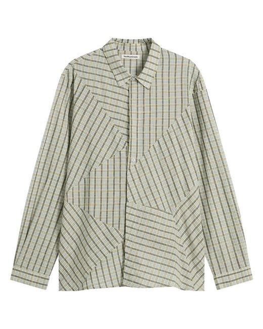 YMC Gray Check Substance Shirt for men