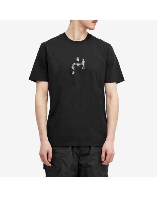 C P Company Black 30/1 Jersey Relaxed Graphic T-Shirt for men