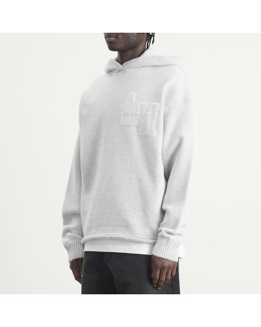 Annie Hood Gray Knit Hoodie for men