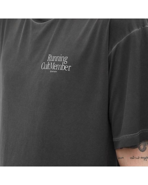 Satisfy Auralite Running Cult Member T-shirt in Black for