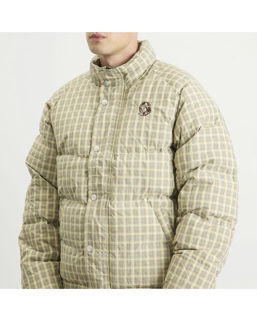 BBCICECREAM Natural Script Nylon Check Puffer Jacket for men