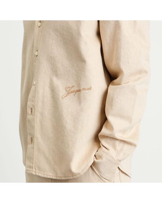 Jacquemus Natural Cotton Hemp Overshirt for men