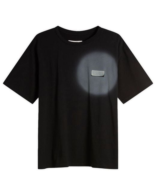 Maison Margiela Black Mm6 Spray Graphic T-Shirt for men