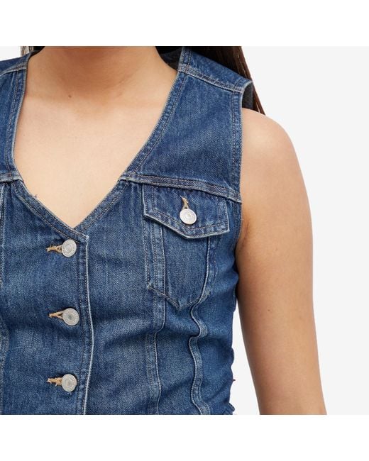 Levi's Blue Denim Waistcoat