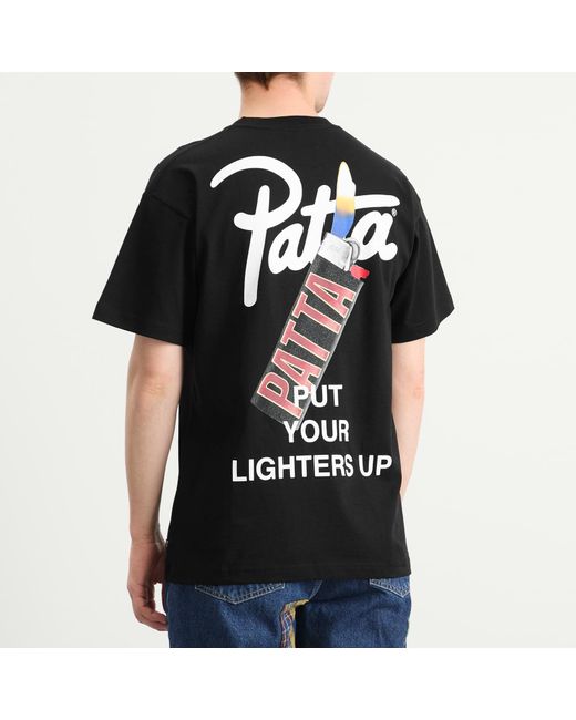 PATTA Black Lighters T-Shirt for men