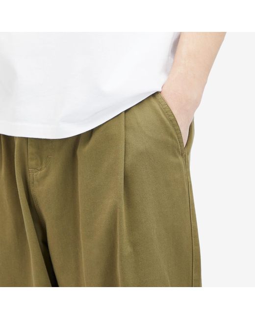 POLAR SKATE Green Railway Chino Trousers for men