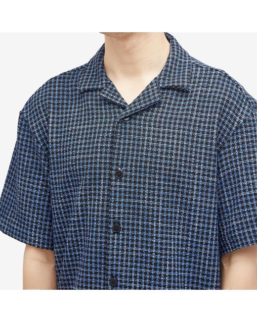 Edwin Blue Saga Dobby Check Vacation Shirt for men