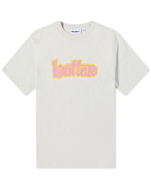 Butter Goods White Swirl T-Shirt for men