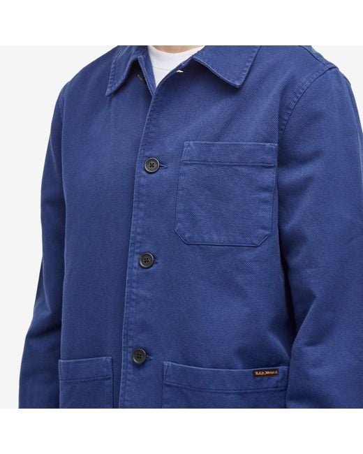 Nudie Jeans Blue Barney Worker Jacket for men