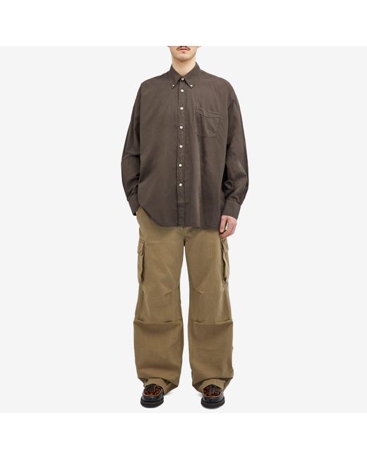 Our Legacy Brown Borrowed Button Down Shirt for men