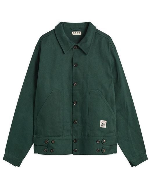 Bode Green Knolly Brook Side Tab Jacket for men