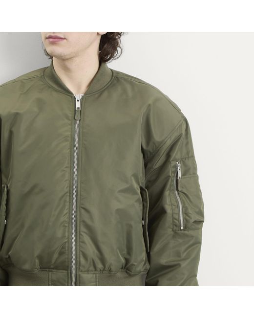 Entire studios Green Cropped Broad Bomber for men
