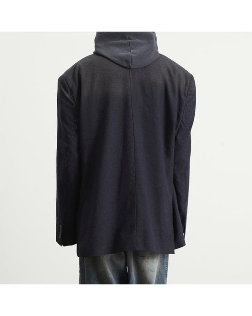 Balenciaga Blue Shadow Prince Of Wales Check Blazer for men