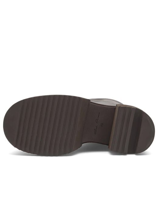 Rick Owens Brown Bogun Calf Boots