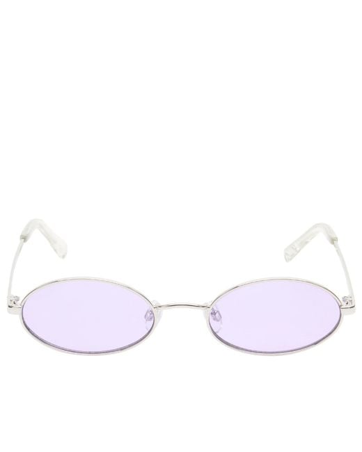 Le Specs White Love Train Sunglasses