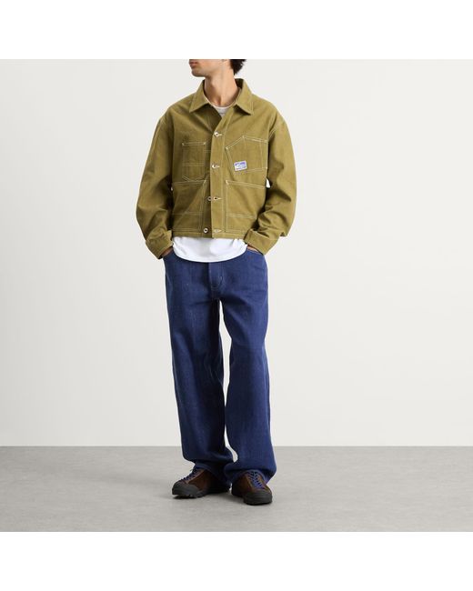 STORY mfg. Green Story Mfg Station Canvas Wonky-Wear Jacket for men