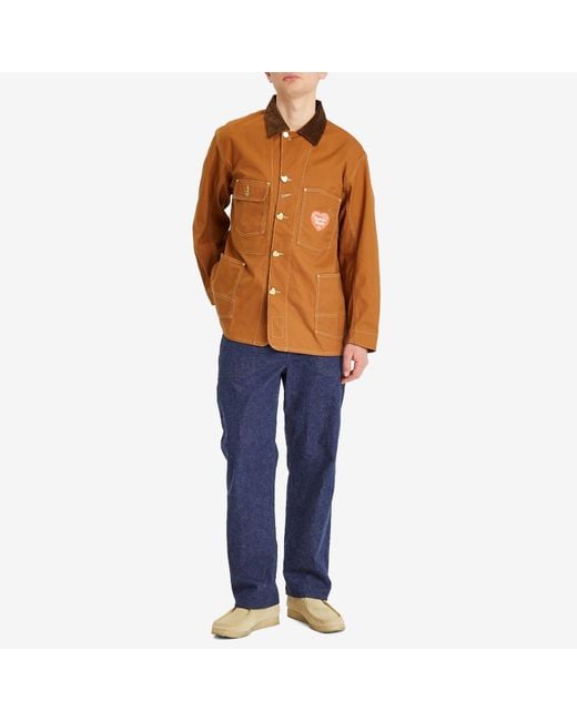 Human Made Duck Coverall Jacket in Brown for Men | Lyst