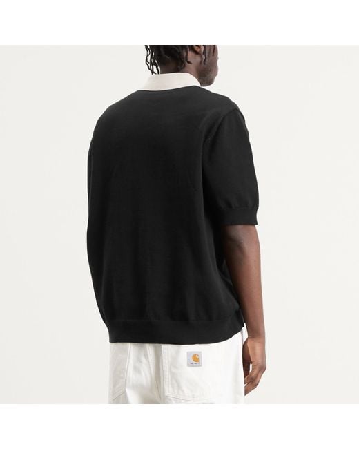 Pawa Speed Sports Black P-Knit Polo for men