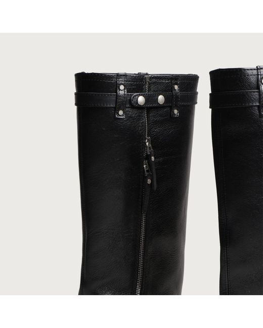 Miista Black Izolda Zipper Tall Boots