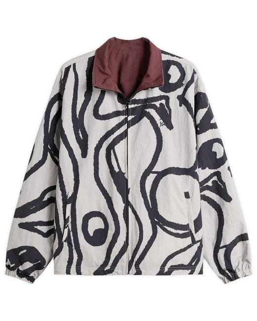 by Parra Brown Freak Scene Reversible Track Top for men