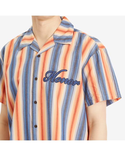 Honor The Gift Blue Auto Shop Camp Shirt for men