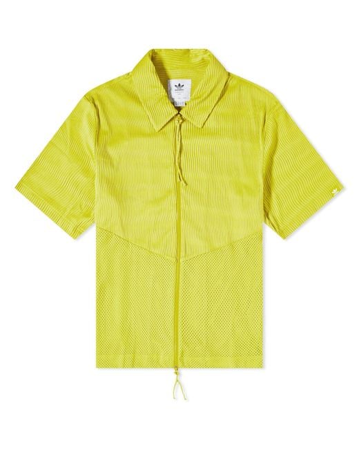 Adidas Yellow X Sftm Short Sleeve Zip Shirt for men