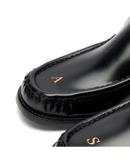 Acne Black Leather Loafers