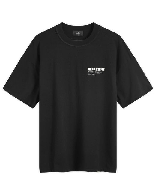 Represent Black Monochrome Icons T-Shirt for men