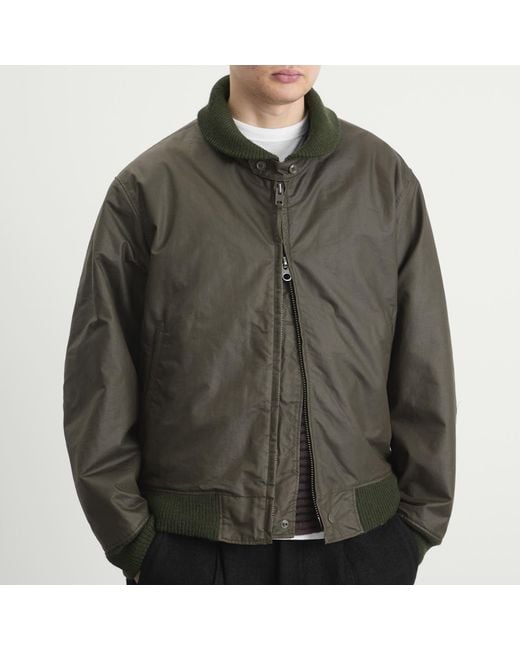 Engineered Garments Green Waxed Cotton Ll Jacket for men