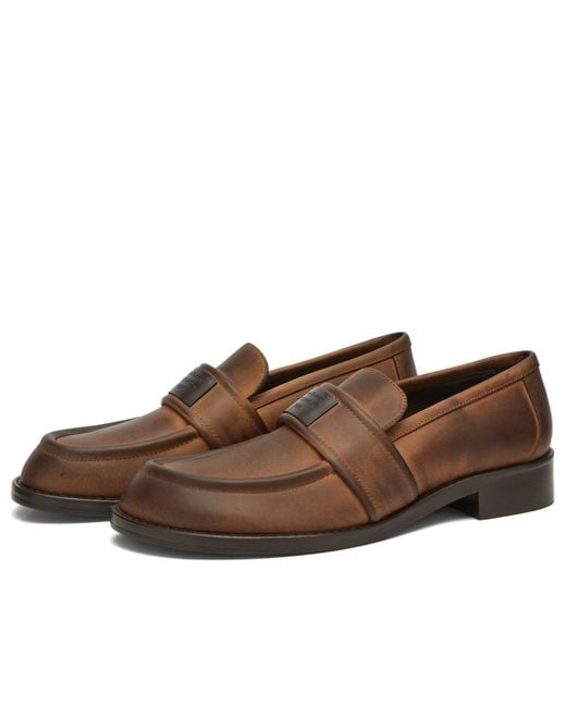Acne Brown Bargot Aged Loafer for men