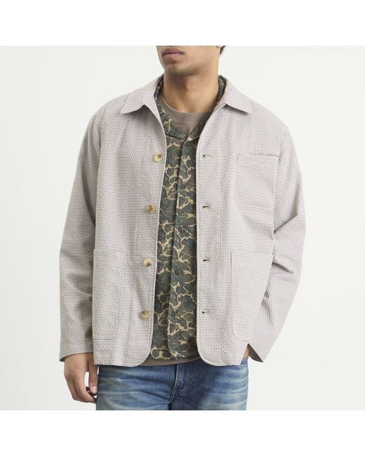 Kestin Gray Seersucker Huntly Jacket for men