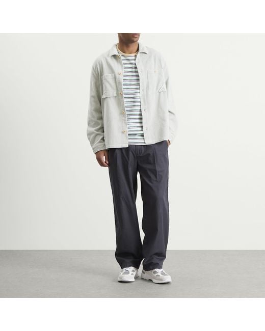 Folk White Anniversary Patch Overshirt for men
