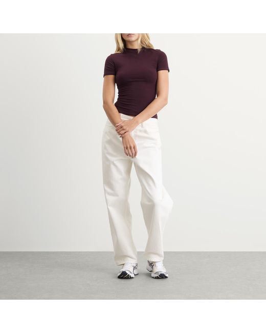 Skims Purple Cotton Jersey T-Shirt