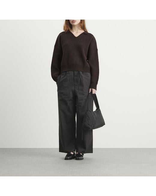 Deiji Studios Brown Collared Pullover